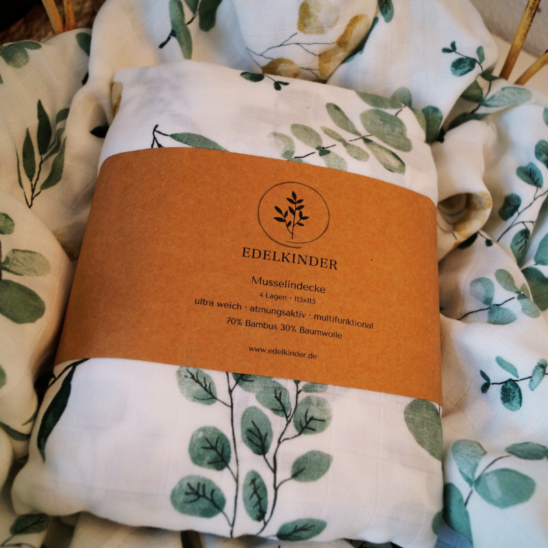 Deluxe Musselindecke Blätterzauber