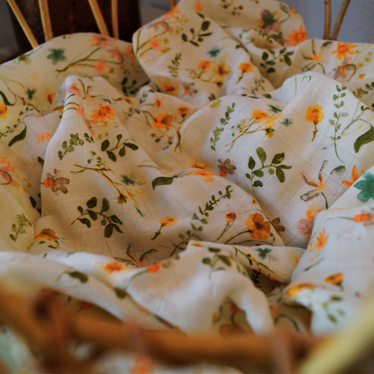 Musselintuch Wildblumenzauber