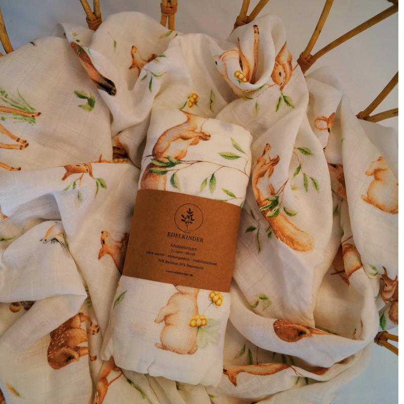 Musselintuch Waldtraum