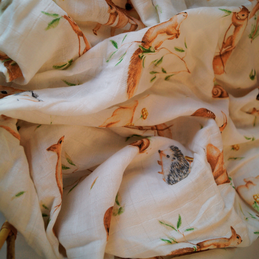 Musselintuch Waldtraum